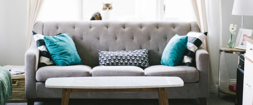 Sofa with Cushions